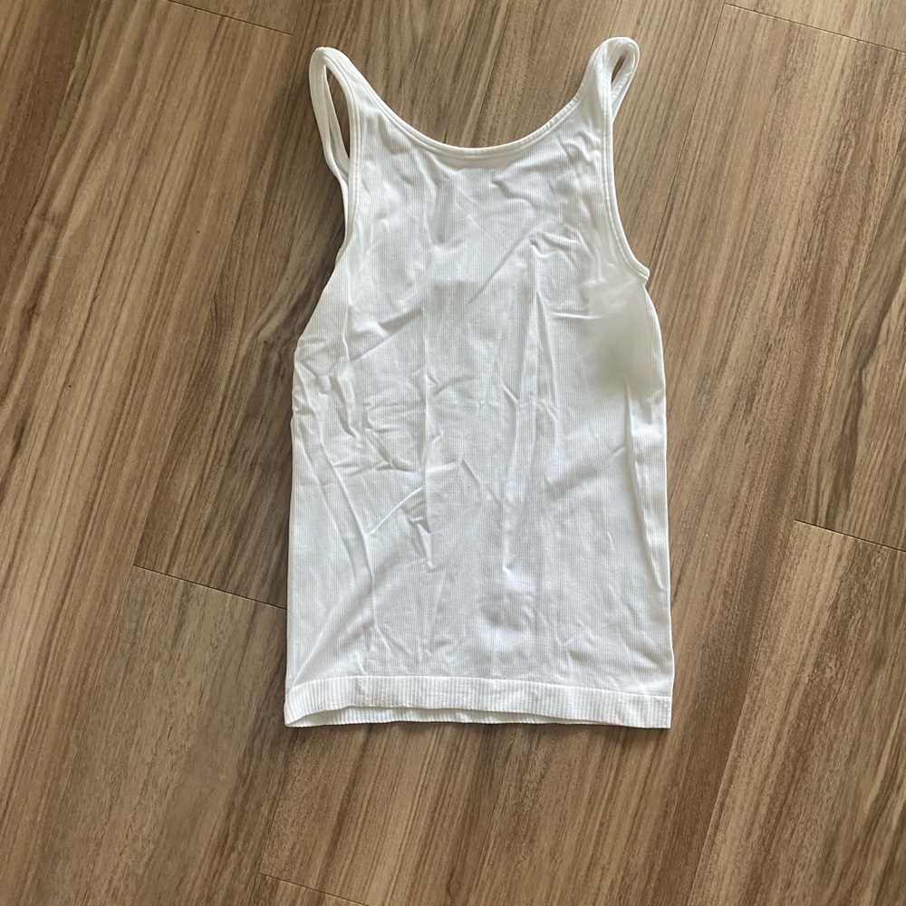 Plain white lululemon tank
